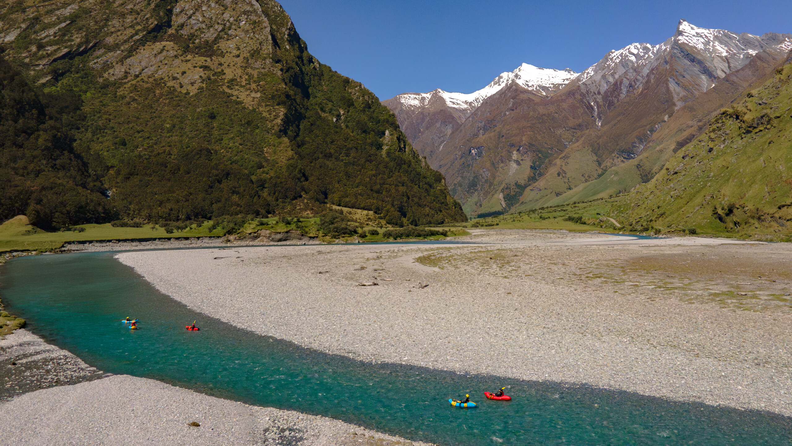Aerial Photo Matukituki Packrafting