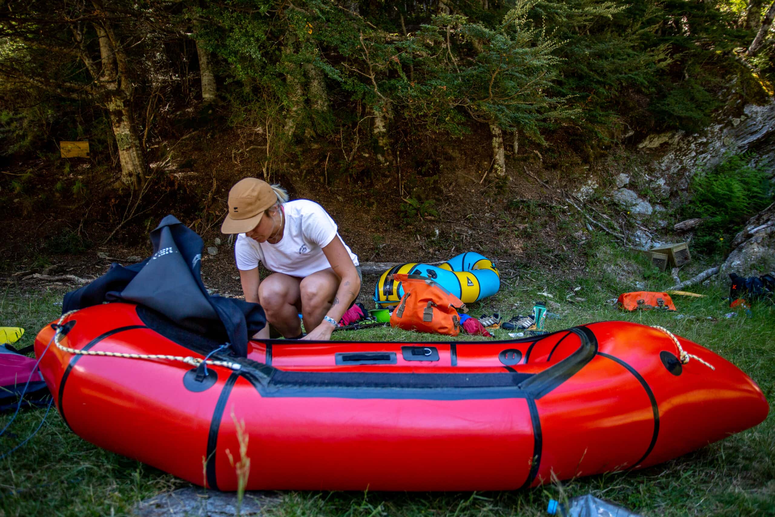 Inflating our packrafts